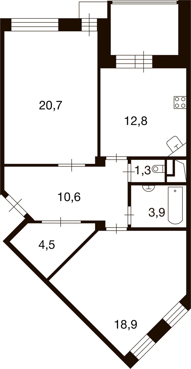 Планировка 72.7 м²