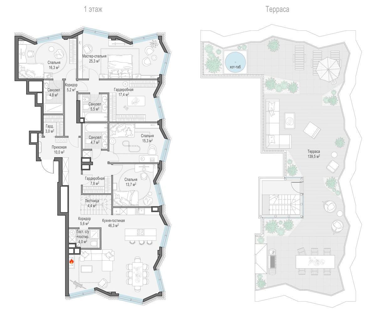 Планировка 190.3 м²