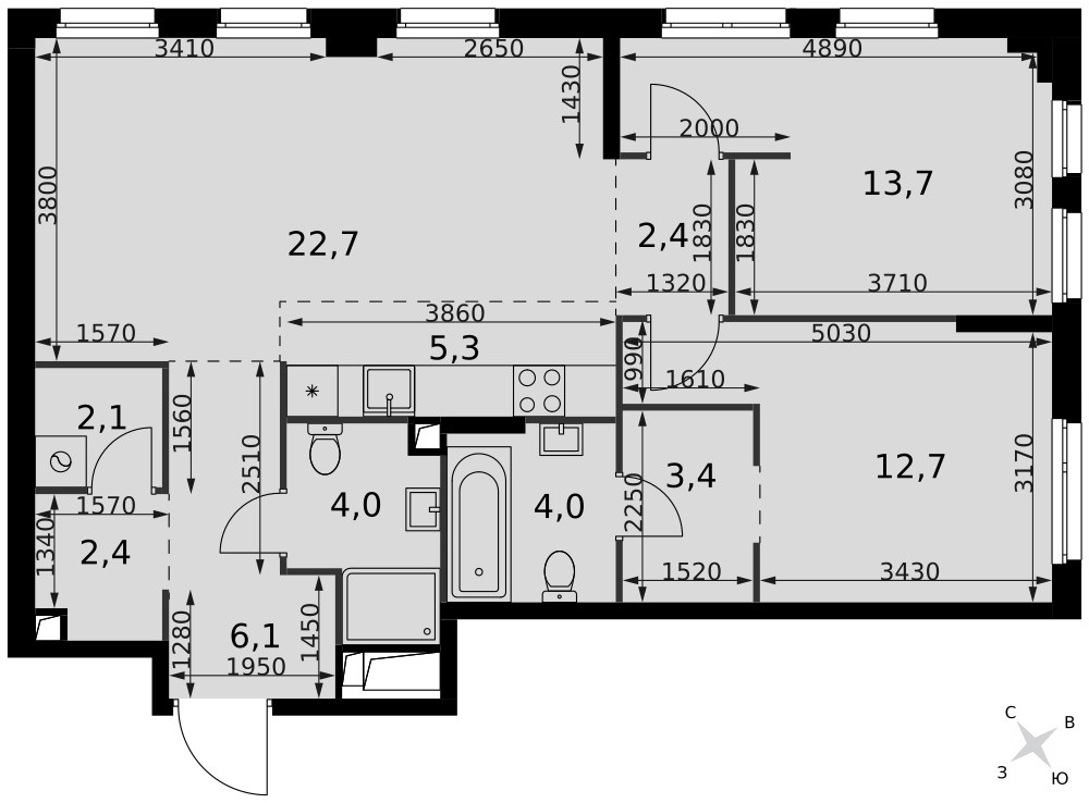 Планировка 78.8 м²