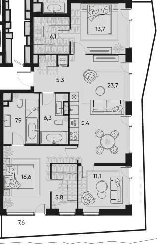 Планировка 102.4 м²