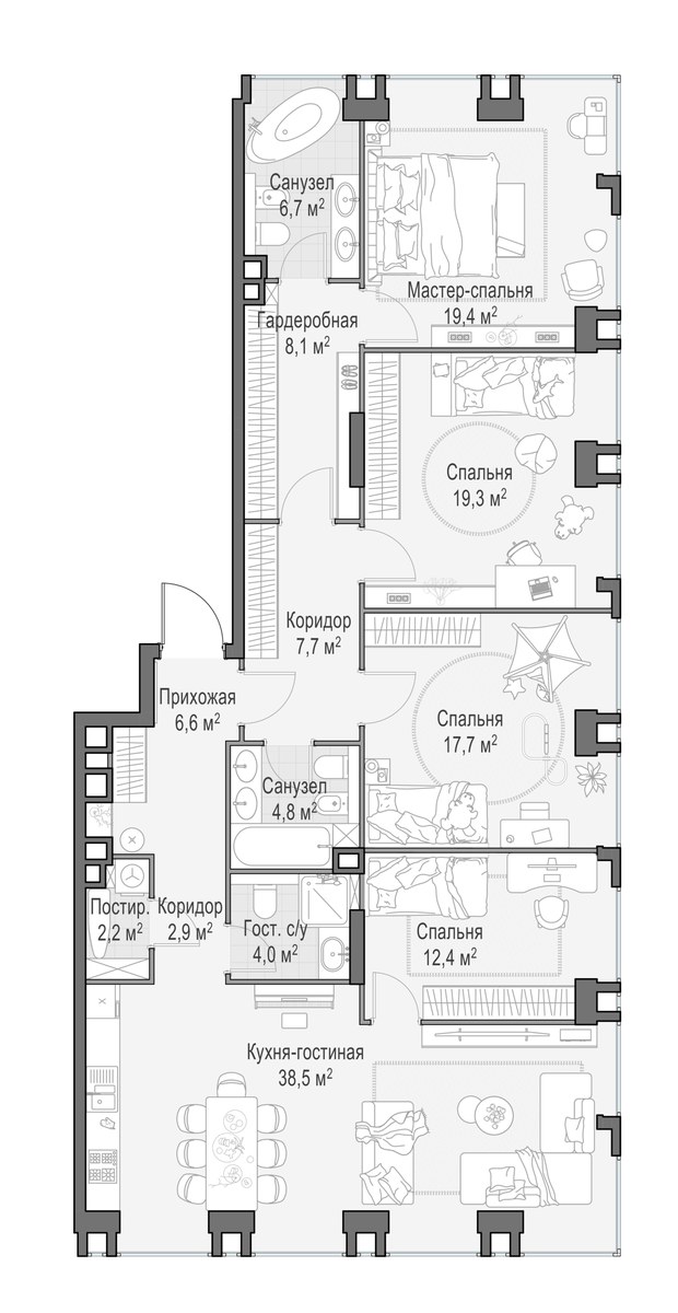 Планировка 150.0 м²