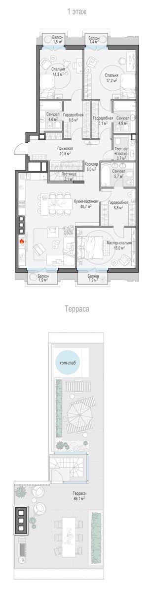 Планировка 150.2 м²