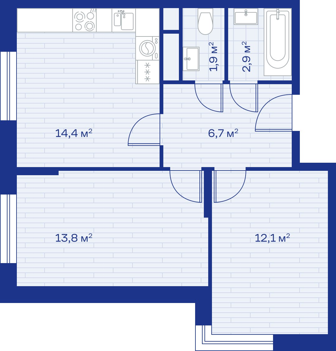 Планировка 52.0 м²