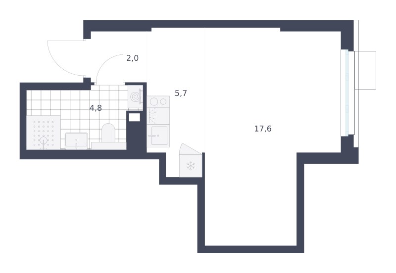 Планировка 30.1 м²