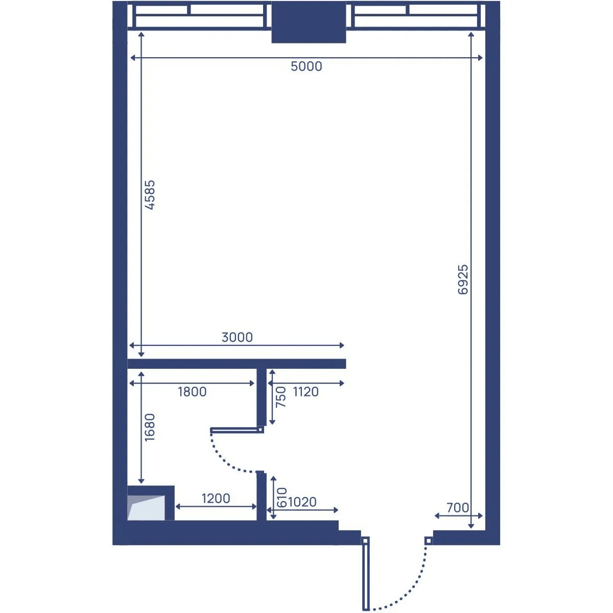 Планировка 33.5 м²