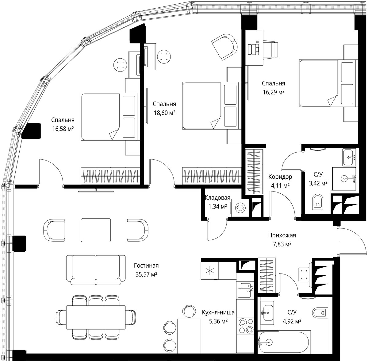 Планировка 114.4 м²