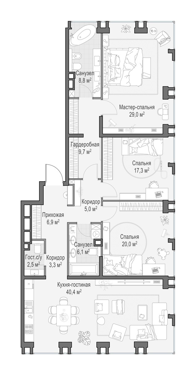 Планировка 148.2 м²