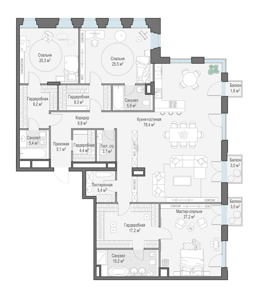 Планировка 233.0 м²