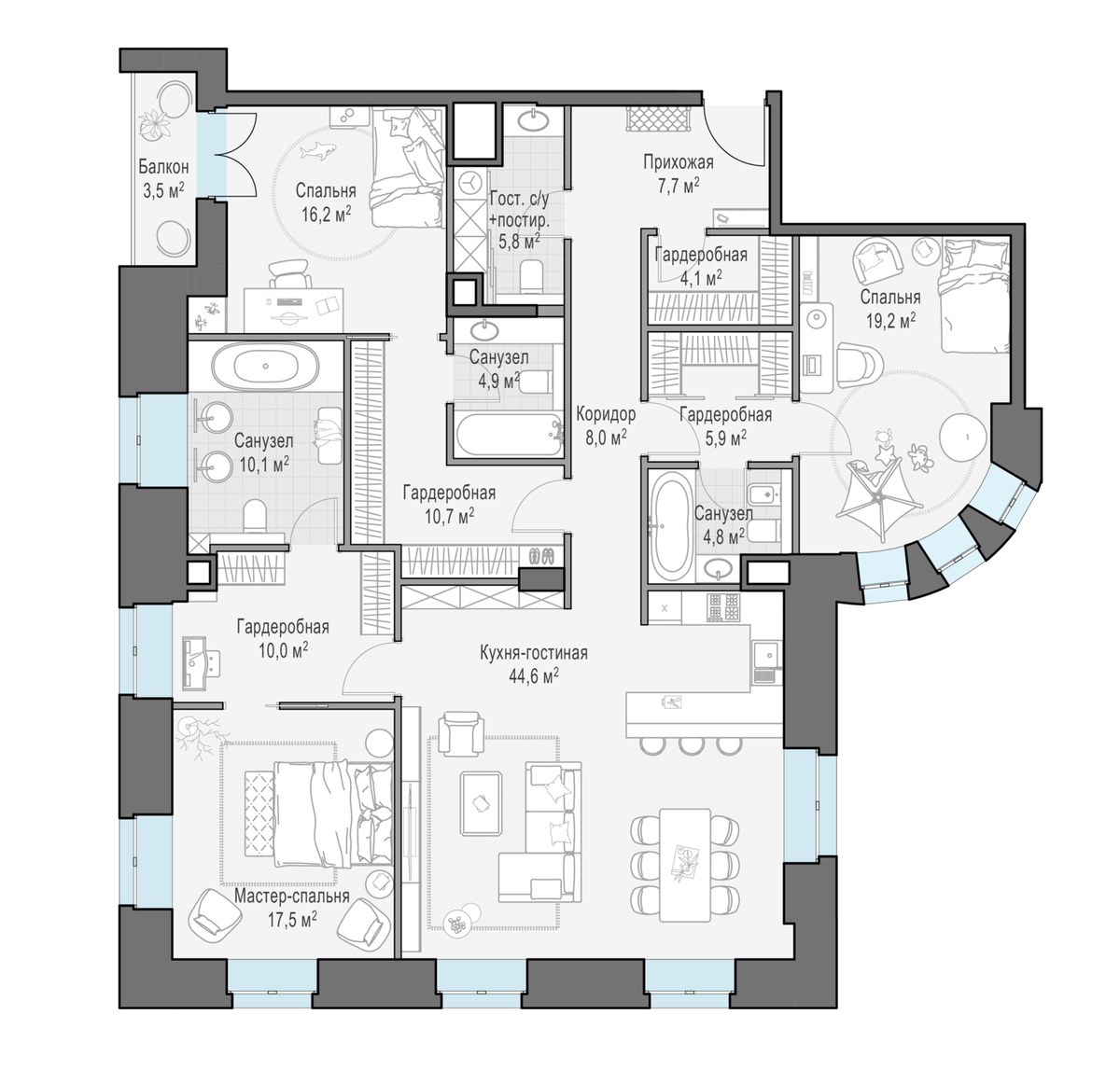 Планировка 171.3 м²