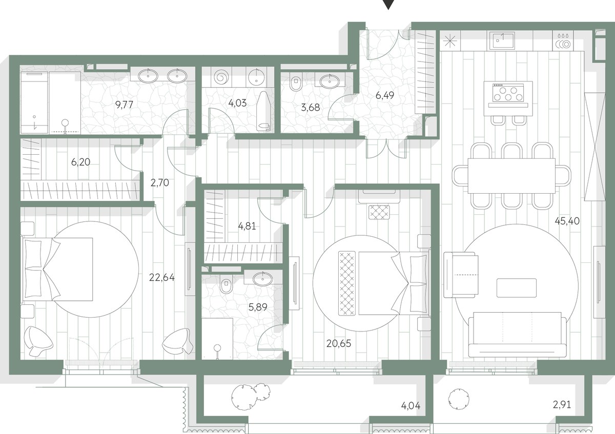 Планировка 148.1 м²