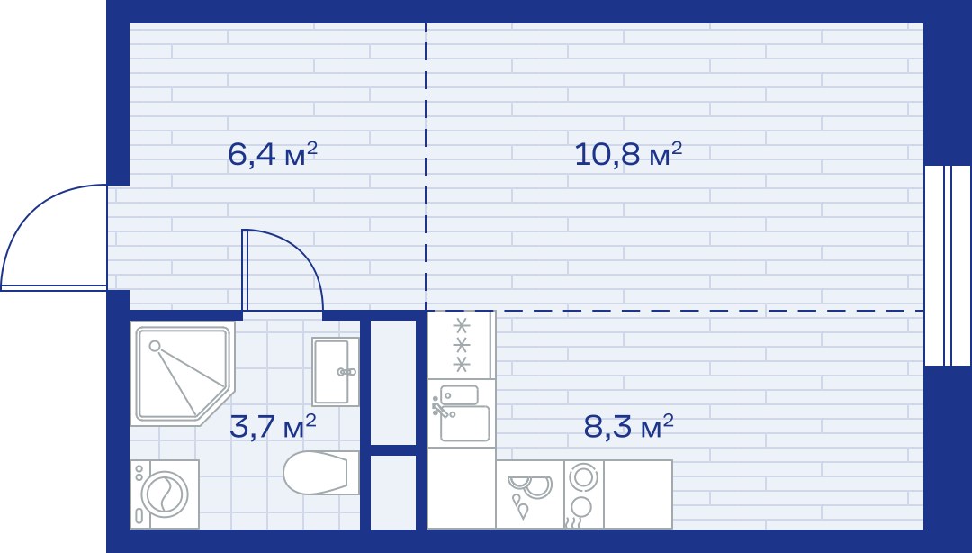 Планировка 29.0 м²