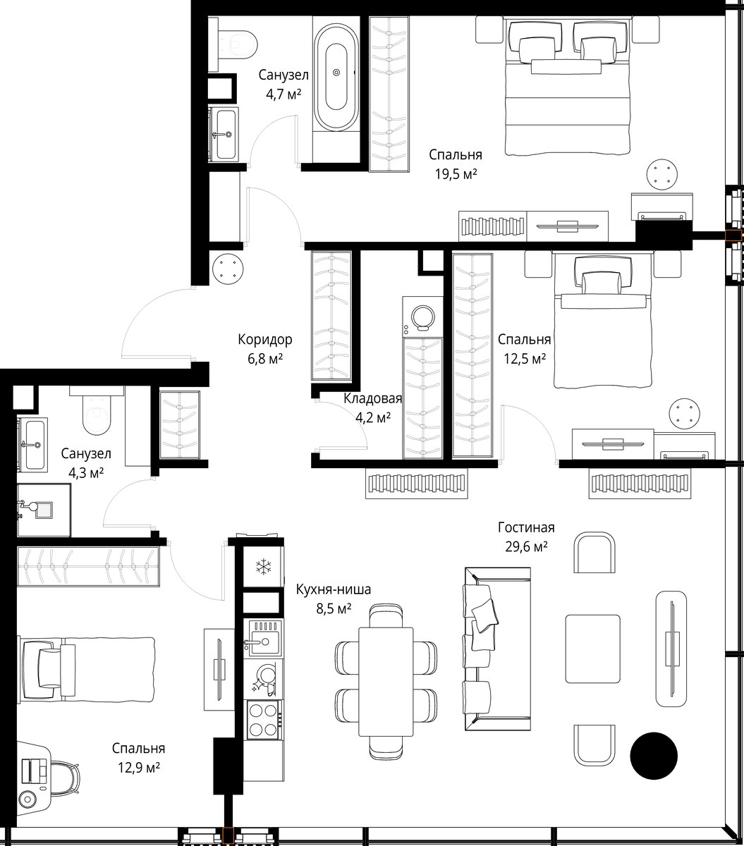 Планировка 103.0 м²