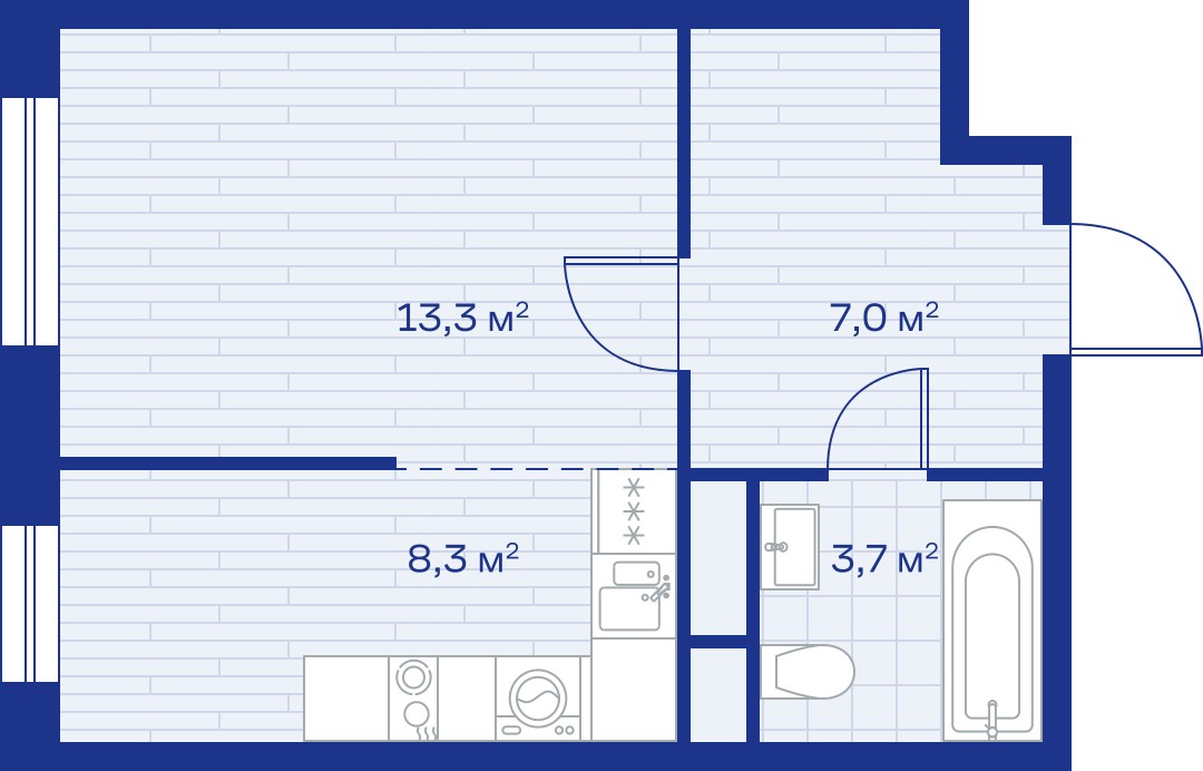 Планировка 32.0 м²
