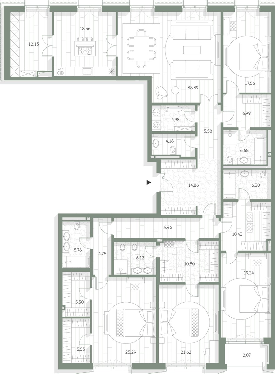 Планировка 262.76 м²