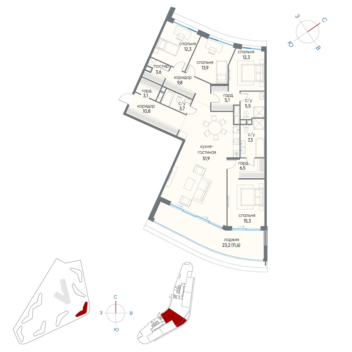 Планировка 172.7 м²