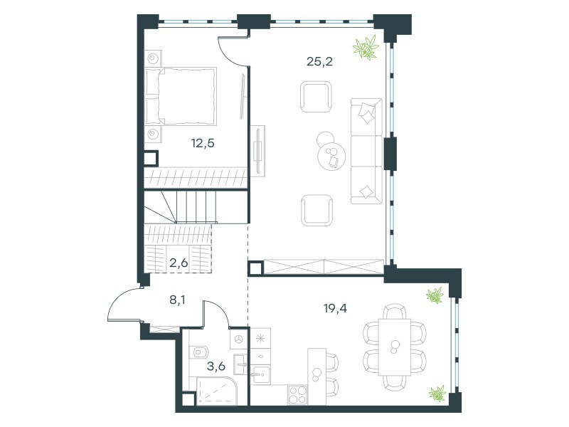 Планировка 115.4 м²