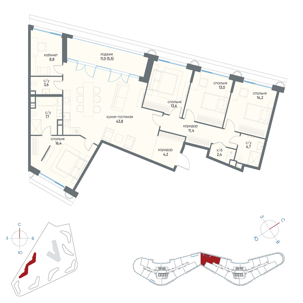 Планировка 148.7 м²