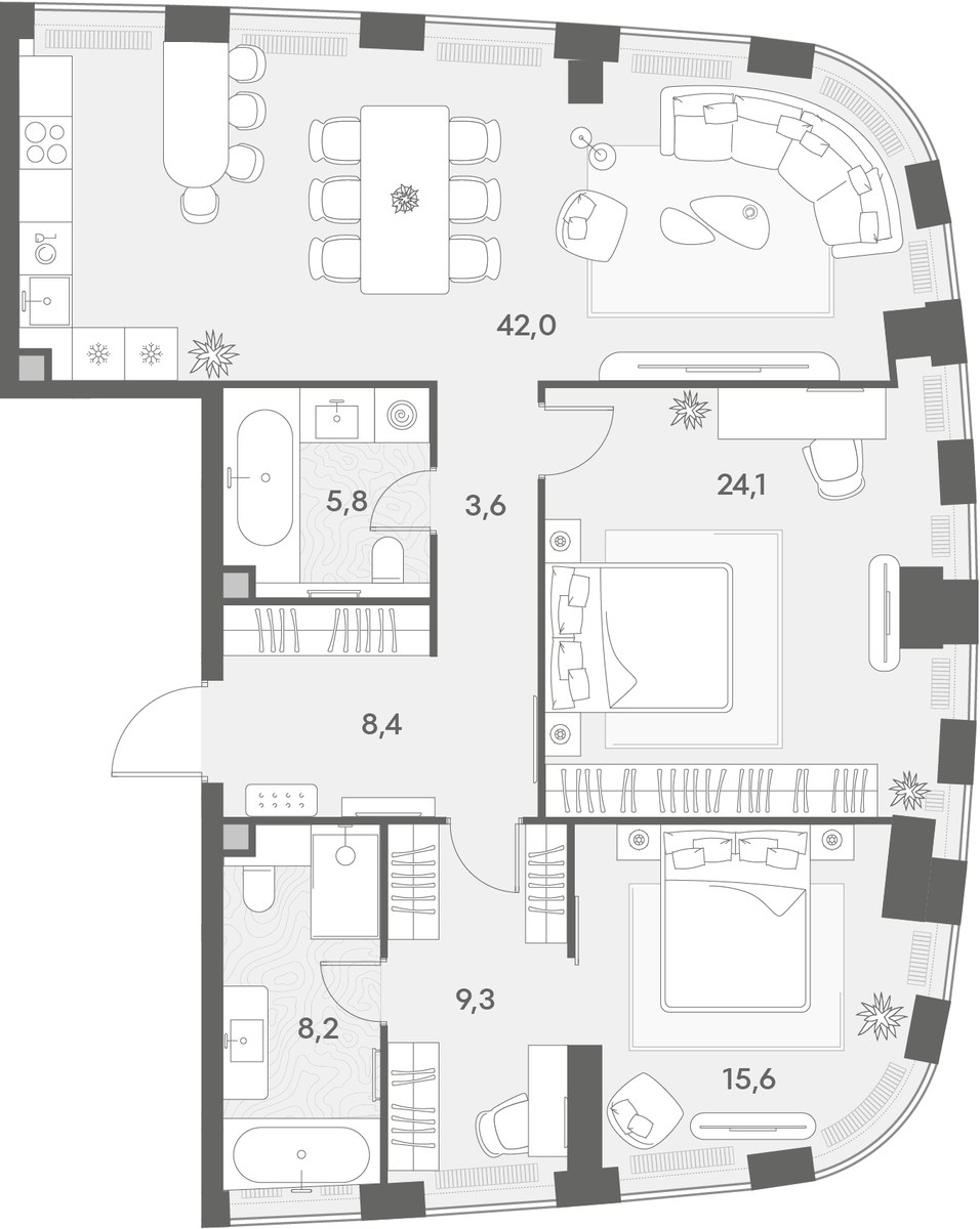 Планировка 116.93 м²