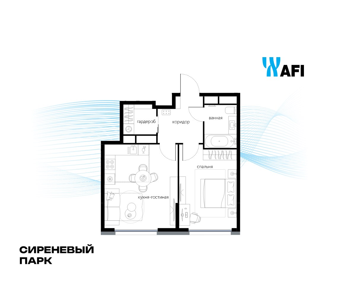 Планировка 46.0 м²