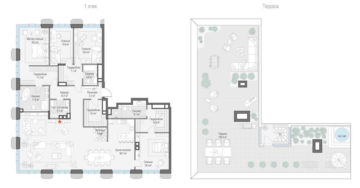 Планировка 243.1 м²