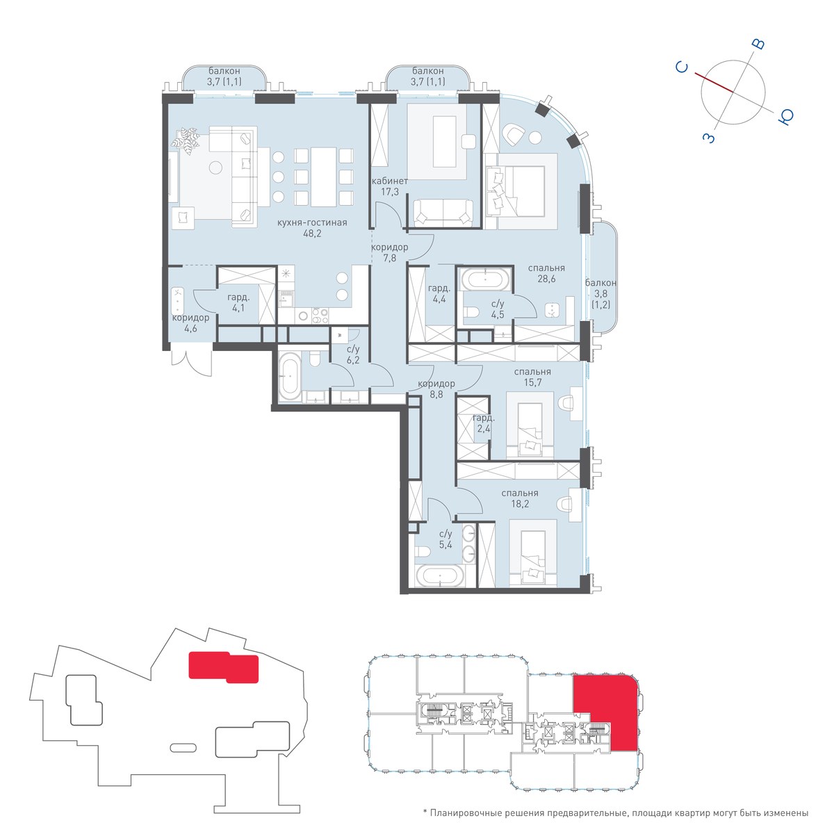 Планировка 181.1 м²