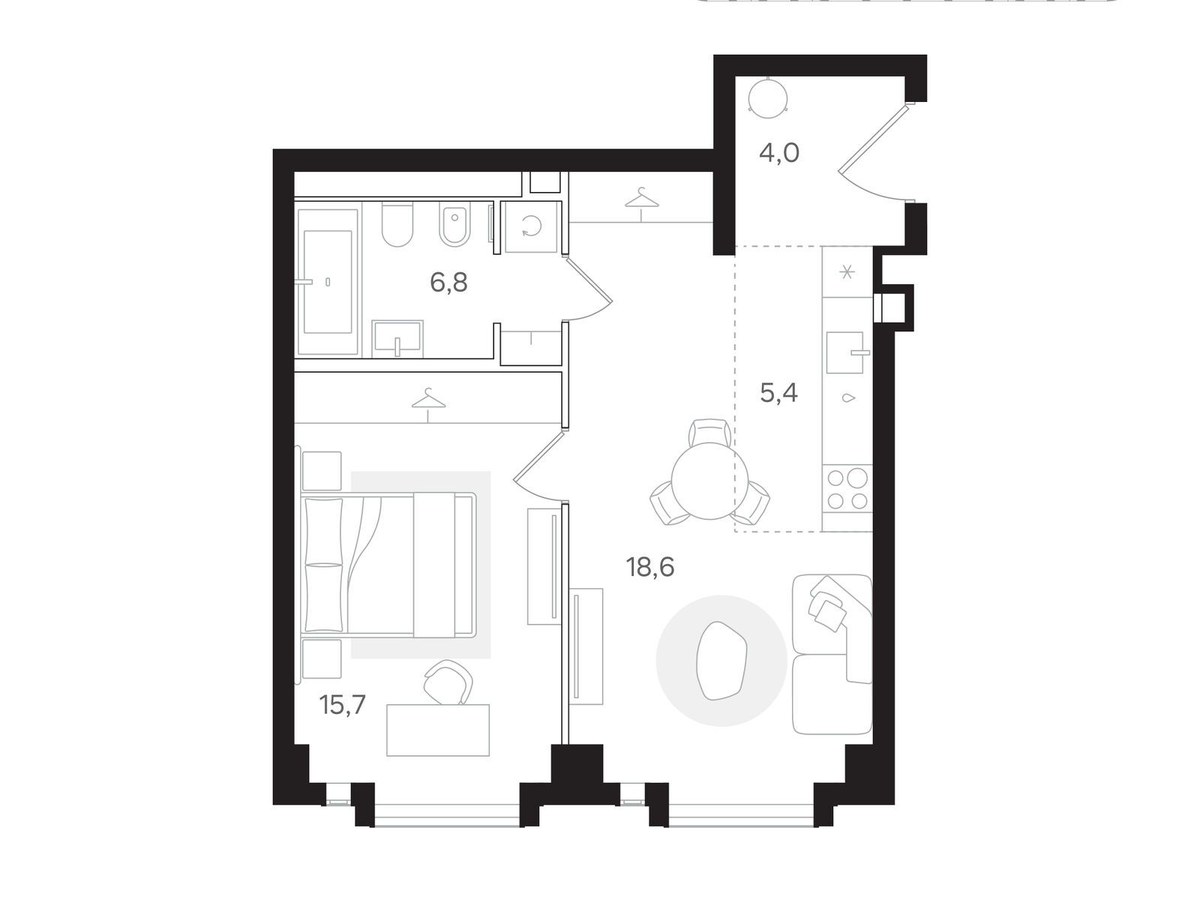 Планировка 50.5 м²