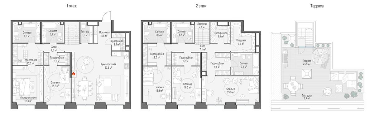 Планировка 263.8 м²