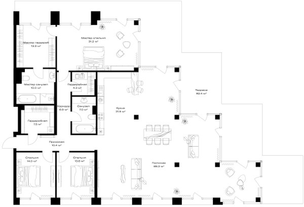 Планировка 265.6 м²