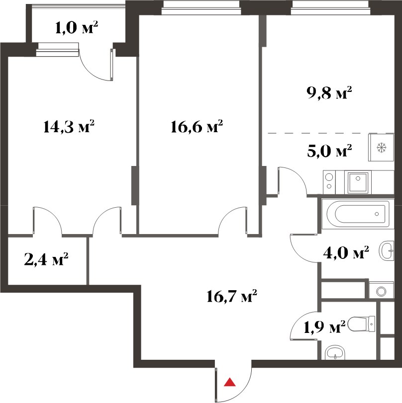Планировка 71.0 м²