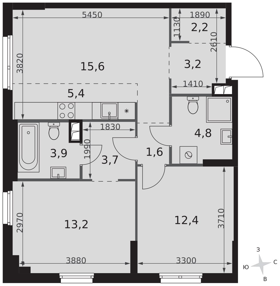 Планировка 66.0 м²