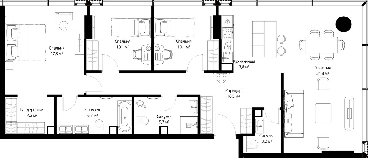 Планировка 113.0 м²