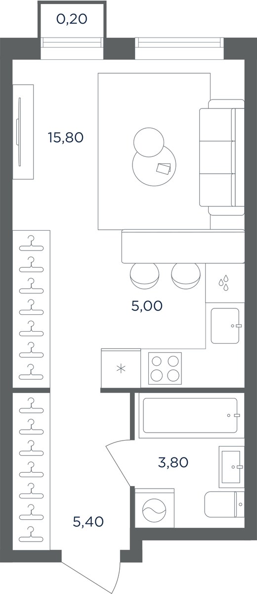 Планировка 30.0 м²
