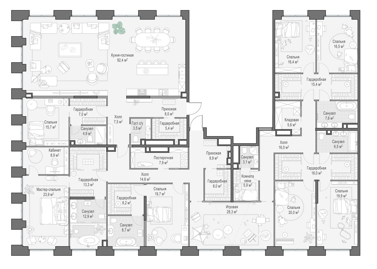 Планировка 455.5 м²