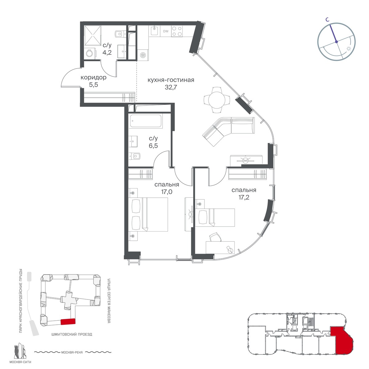 Планировка 83.1 м²