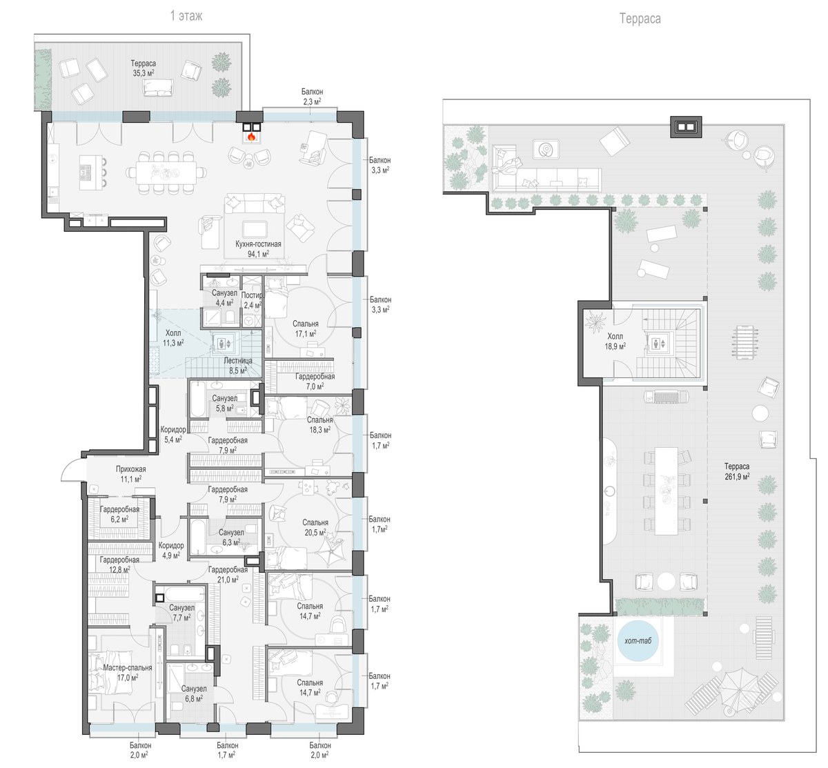 Планировка 348.1 м²