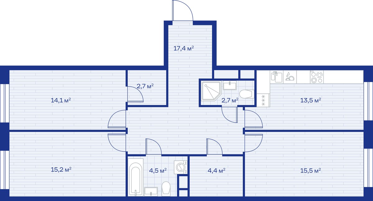 Планировка 90.0 м²