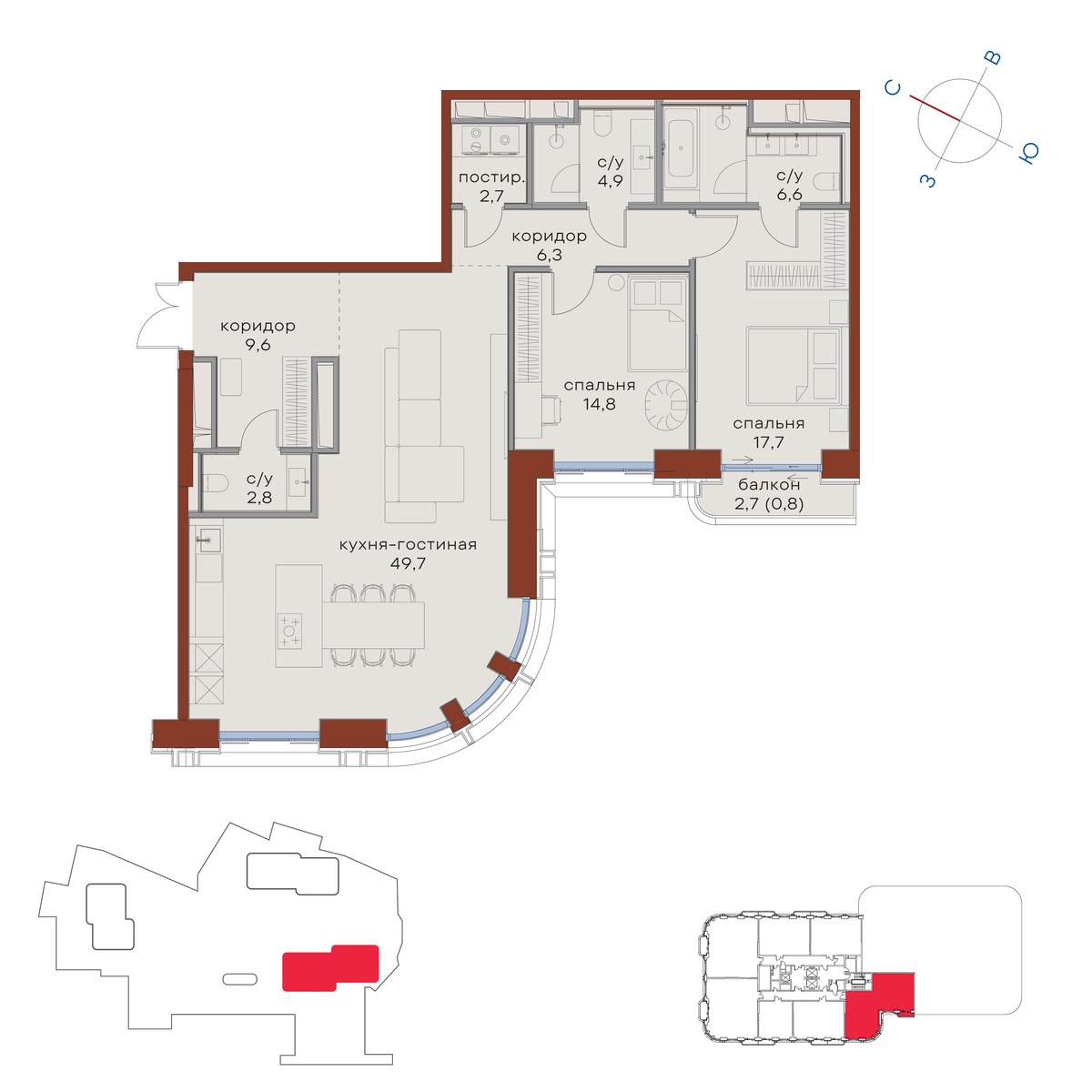 Планировка 115.9 м²