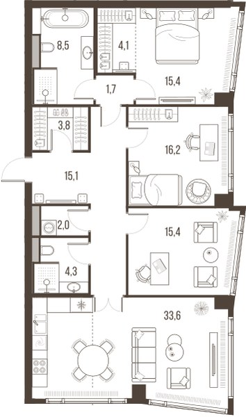 Планировка 120.1 м²