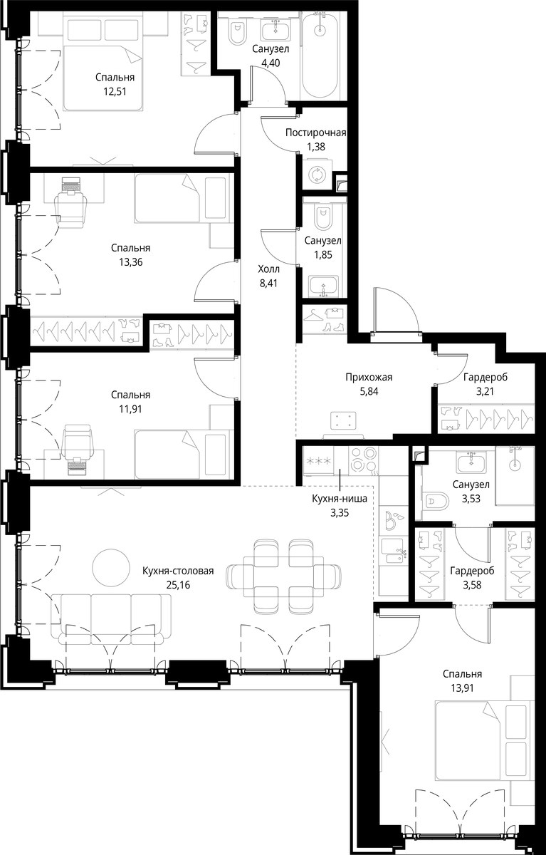 Планировка 112.4 м²