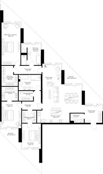 Планировка 208.8 м²