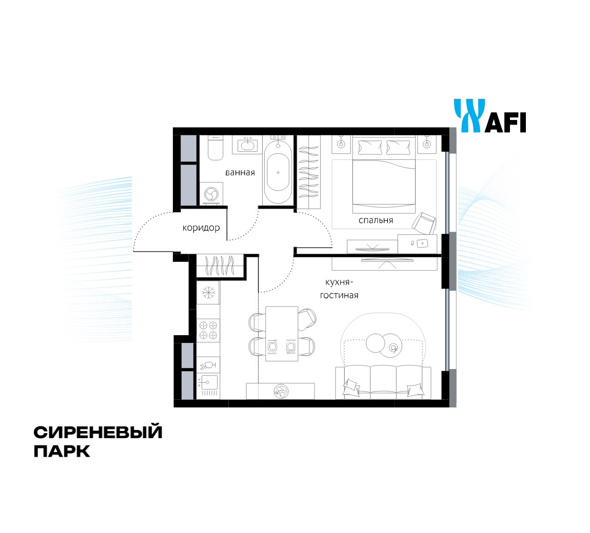 Планировка 41.5 м²