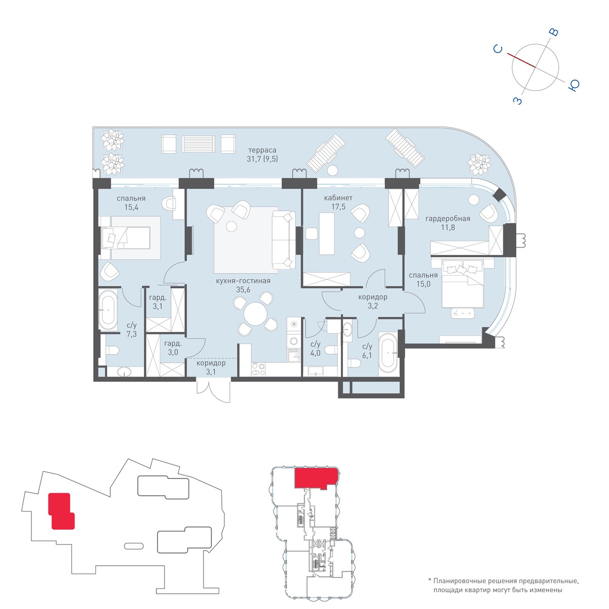 Планировка 140.1 м²
