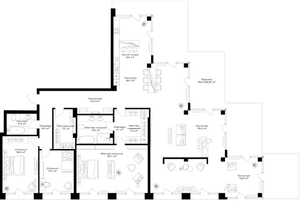 Планировка 266.7 м²
