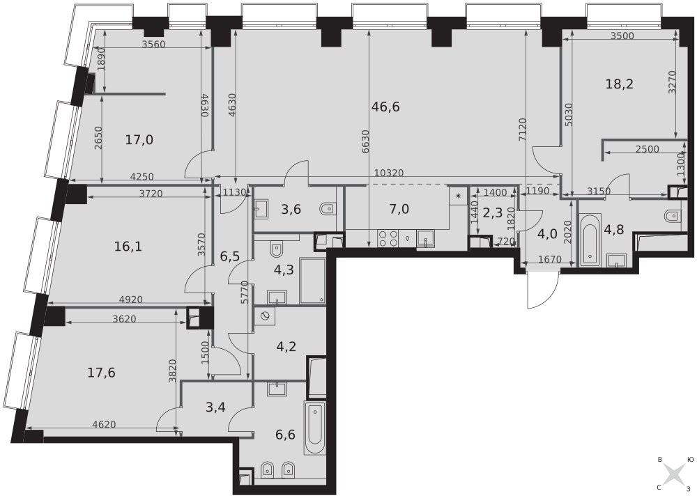 Планировка 162.2 м²