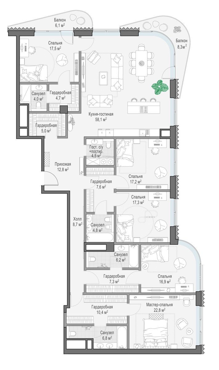 Планировка 235.9 м²