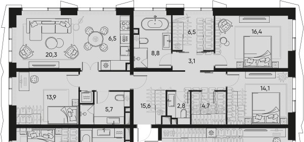 Планировка 119.0 м²