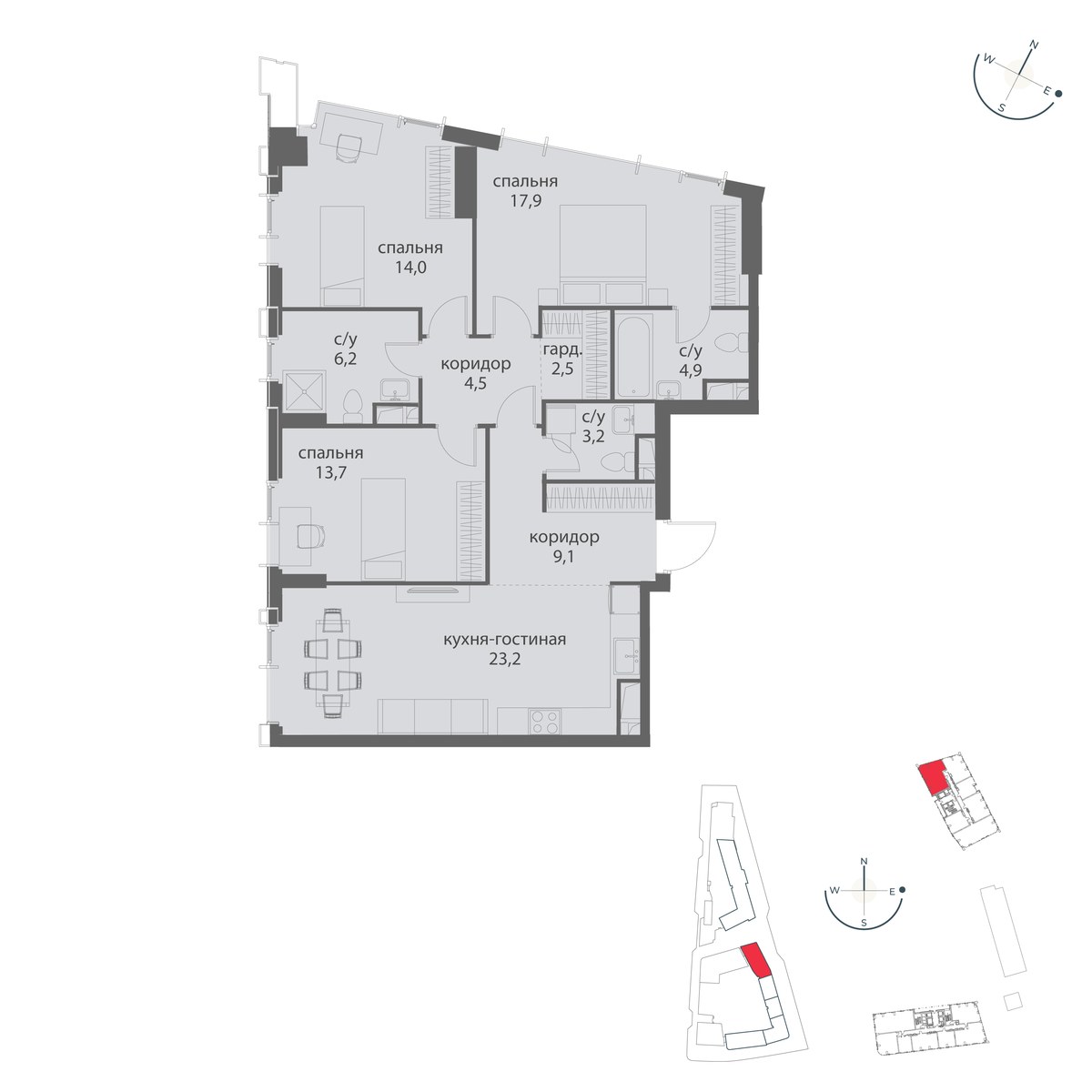 Планировка 99.2 м²