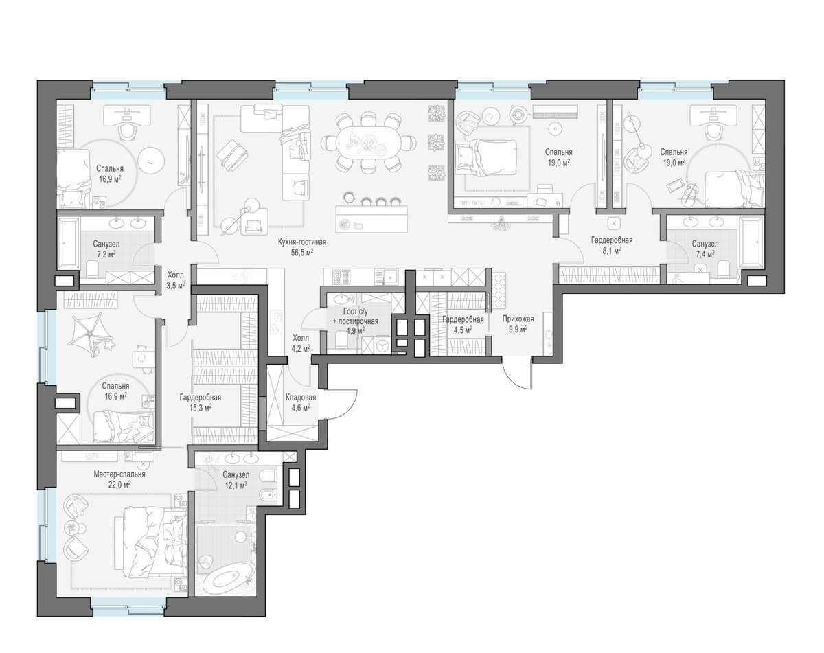 Планировка 239.4 м²