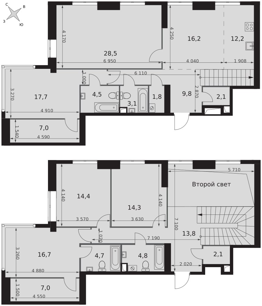 Планировка 180.7 м²