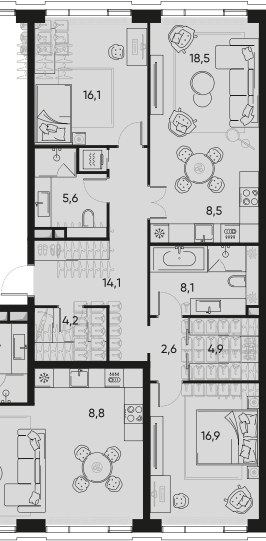 Планировка 100.0 м²